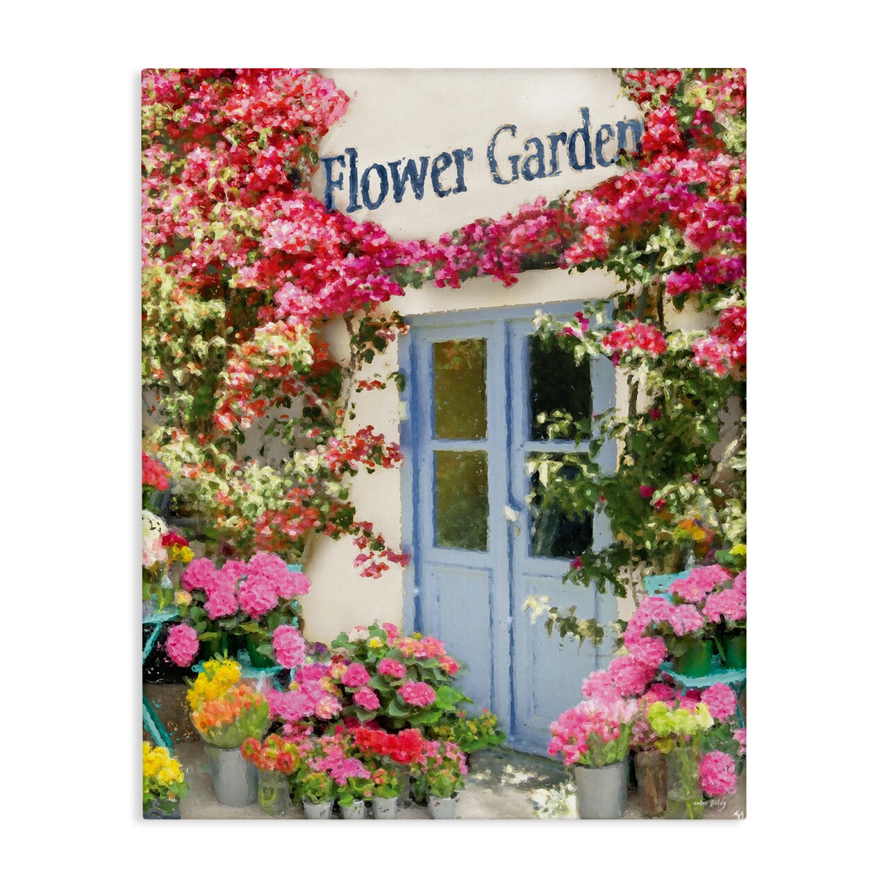 Stupell Industries Flower Garden Doorway Canvas Wall Art Design by Sara Baker